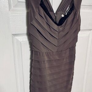 Gunmetal gray bodycon cocktail dress from Max & Cleo. NWT